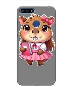Чехол для Huawei Honor 7A Pro с картинкой «Девочка капибара»