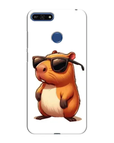 Чехол для Huawei Honor 7A Pro с картинкой «Капибара в очках»