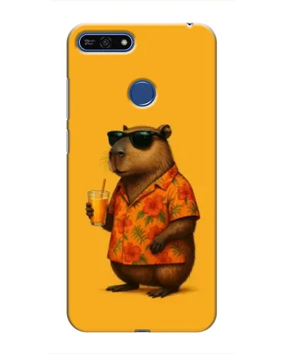 Чехол для Huawei Honor 7A Pro с картинкой «Капибара на отдыхе»