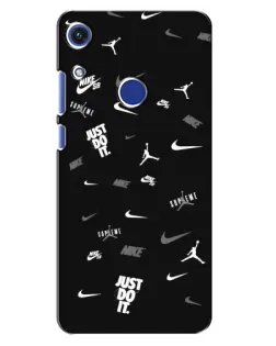 Чехол для Huawei Honor 8A с картинкой «Nike Black Pattern»
