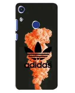 Чехол для Huawei Honor 8A с картинкой «Оранжевый дым Adidas»