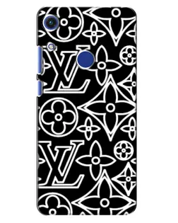 Чохол для Huawei Honor 8A з картинкою «Чорно-білий візерунок LV»