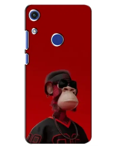 Чехол для Huawei Honor 8A с картинкой «Bored Ape в красном»