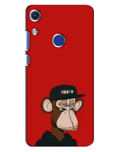 Чехол для Huawei Honor 8A с картинкой «Bored Ape — красный фон»