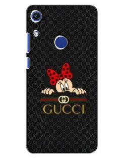 Чехол для Huawei Honor 8A с картинкой «Минни Маус Gucci — черный»