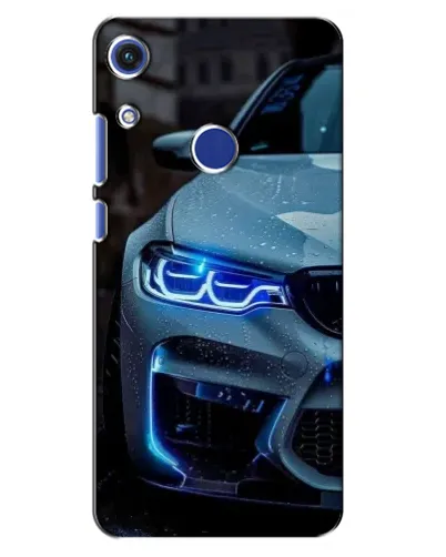 Чехол для Huawei Honor 8A с картинкой «Взгляд BMW с синими фарами»
