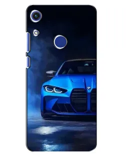 Чехол для Huawei Honor 8A с картинкой «Голубая BMW M4»