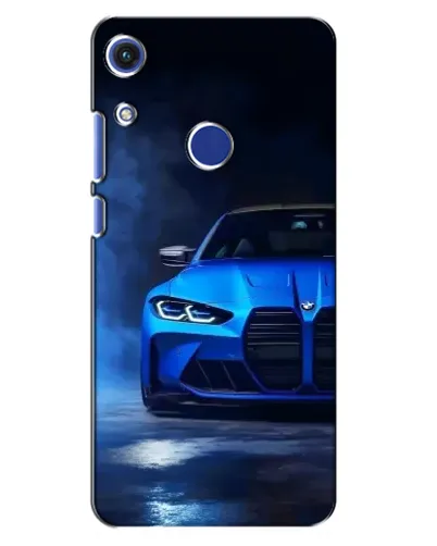 Чехол для Huawei Honor 8A с картинкой «Голубая BMW M4»
