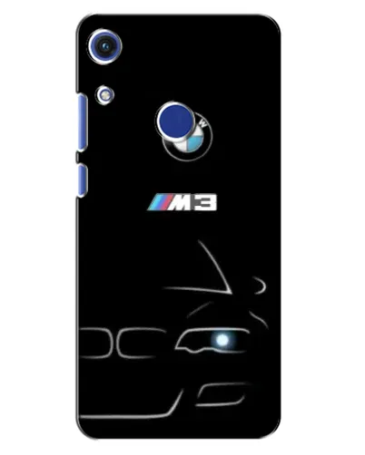 Чехол для Huawei Honor 8A с картинкой «Минималистичный принт BMW M3»