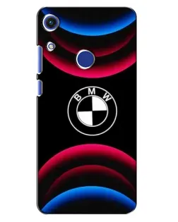 Чехол для Huawei Honor 8A с картинкой «Логотип BMW и неоновые дуги»