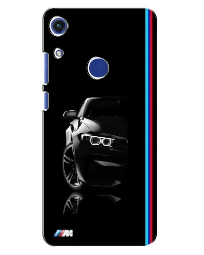 Чехол для Huawei Honor 8A с картинкой «Силуэт BMW в темноте»