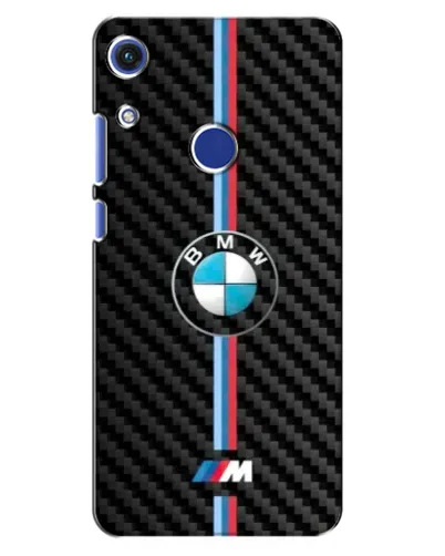 Чехол для Huawei Honor 8A с картинкой «Эмблема BMW и карбон»