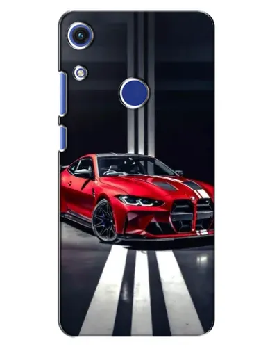 Чехол для Huawei Honor 8A с картинкой «Красная BMW на дороге»