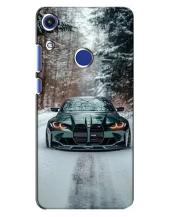 Чехол для Huawei Honor 8A с картинкой «BMW в зимнем лесу»