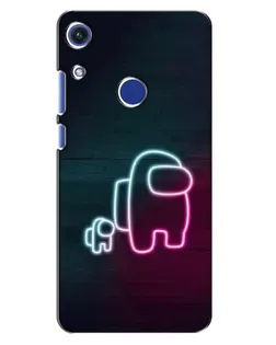 Чехол для Huawei Honor 8A с картинкой «Among Us неон-арт» Чехол для Huawei Honor 8A с картинкой «Among Us неон-арт»