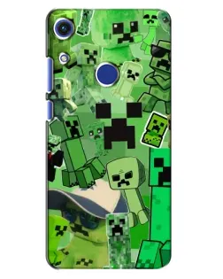 Чехол для Huawei Honor 8A с картинкой «Криперы Minecraft»