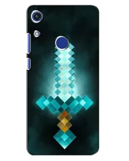 Чехол для Huawei Honor 8A с картинкой «Алмазный меч неон»
