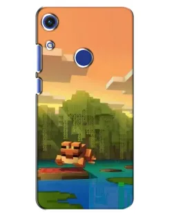 Чехол для Huawei Honor 8A с картинкой «Майнкрафт закат солнца»