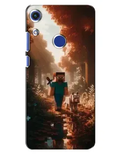Чехол для Huawei Honor 8A с картинкой «Стив в лесу»