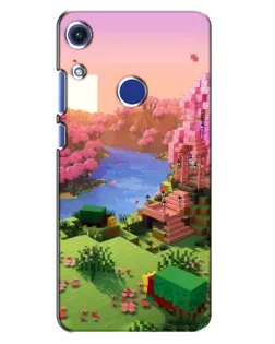 Чехол для Huawei Honor 8A с картинкой «Розовое дерево Minecraft»