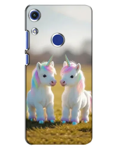 Чехол для Huawei Honor 8A с картинкой «Пара единорогов»