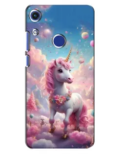 Чехол для Huawei Honor 8A с картинкой «Единорог среди облаков»