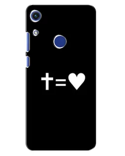 Чехол для Huawei Honor 8A с картинкой «Крест и Сердце»