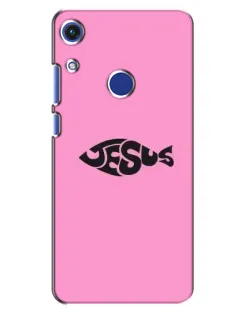 Чехол для Huawei Honor 8A с картинкой «Розовый символ  Jesus»