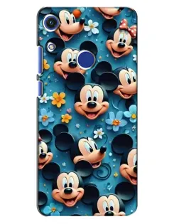 Чехол для Huawei Honor 8A с картинкой «Паттерн Микки и Минни»