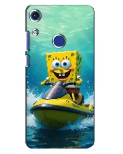 Чехол для Huawei Honor 8A с картинкой «Спанч Боб на гидроцикле» Чехол для Huawei Honor 8A с картинкой «Спанч Боб на гидроцикле»