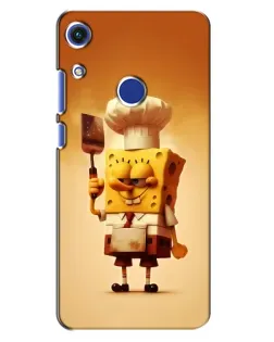 Чехол для Huawei Honor 8A с картинкой «Губка Боб повар»