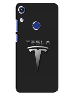 Чехол для Huawei Honor 8A с картинкой «Стальной логотип Tesla»