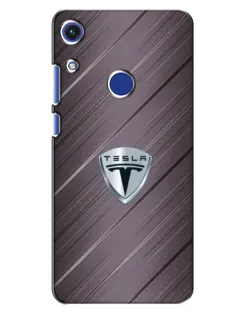 Чехол для Huawei Honor 8A с картинкой «Металлическая текстура Tesla»