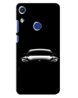 Чехол для Huawei Honor 8A с картинкой «Фары Tesla Night»