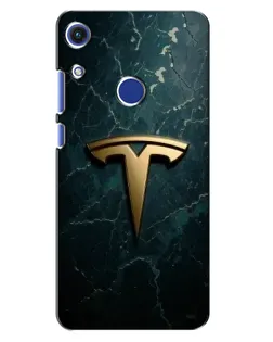 Чехол для Huawei Honor 8A с картинкой «Мраморная Tesla Gold»