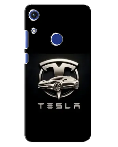 Чехол для Huawei Honor 8A с картинкой «Tesla — серебристое авто» Чехол для Huawei Honor 8A с картинкой «Tesla — серебристое авто»