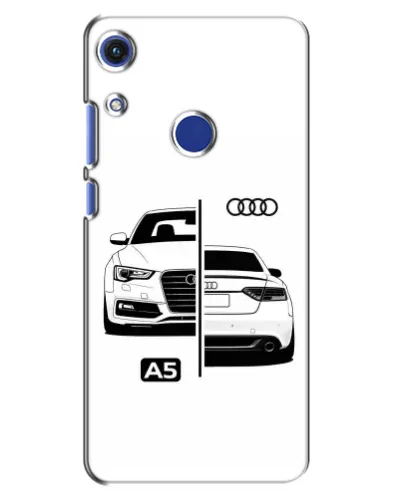 Чехол для Huawei Honor 8A с картинкой «Audi — контрастный дизайн»