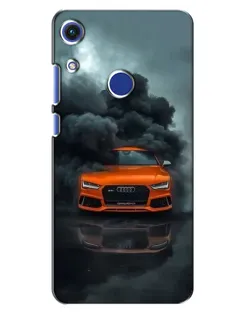 Чехол для Huawei Honor 8A с картинкой «Audi в облаках дыма»