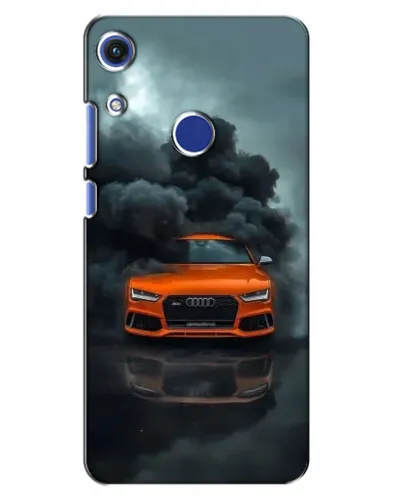 Чехол для Huawei Honor 8A с картинкой «Audi в облаках дыма»