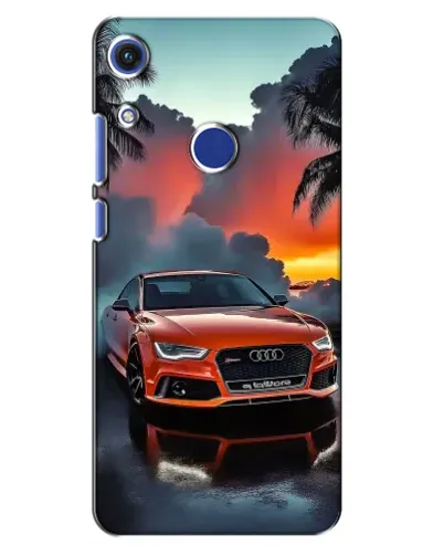 Чехол для Huawei Honor 8A с картинкой «Audi — закат»