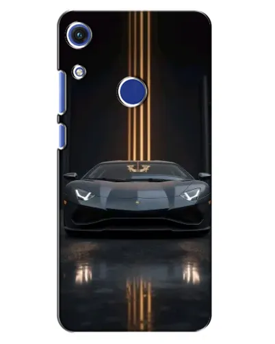 Чехол для Huawei Honor 8A с картинкой «Lamborghini золотые линии»