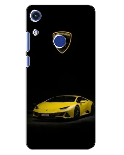 Чехол для Huawei Honor 8A с картинкой «Lamborghini желтый акцент»