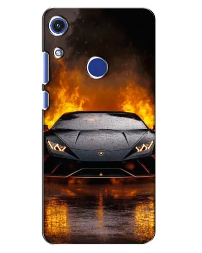 Чехол для Huawei Honor 8A с картинкой «Lamborghini в огне»