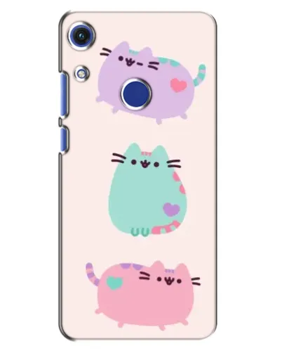 Чехол для Huawei Honor 8A с картинкой «Pusheen трио»