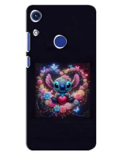 Чехол для Huawei Honor 8A с картинкой «Stitch в цветах»