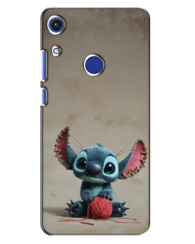 Чехол для Huawei Honor 8A с картинкой «Стич на коричневом фоне»