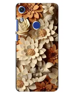 Чехол для Huawei Honor 8A с картинкой «Бежевый флористический декор»