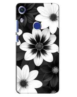 Чехол для Huawei Honor 8A с картинкой «Монохромные астры»