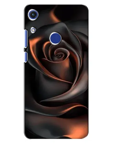 Чехол для Huawei Honor 8A с картинкой «Шелковая черная роза»
