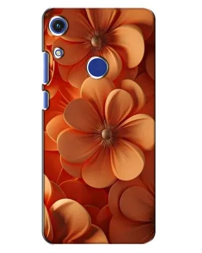 Чехол для Huawei Honor 8A с картинкой «Оранжевый макро цветок»